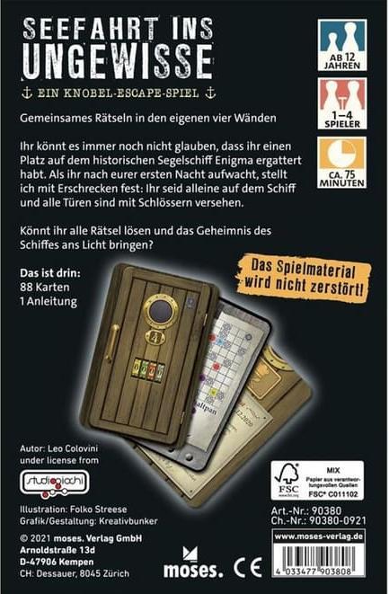 Produktbild Seefahrt ins Ungewisse (Deutsch)