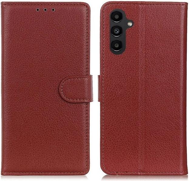 Actual product image MU Classic Litchi Leather Bookcover Series (Samsung Galaxy A14 5G, Samsung Galaxy A14)