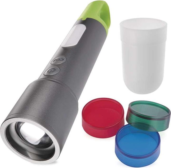 Actual product image Emos LED Aufladbare Metall-Taschenlampe, 600 lm, 1 200 mAh (16 cm, 600 lm)