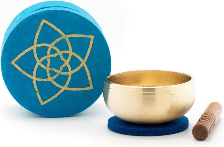 Image du produit Klangschalen-Center Set de bols chantants en boîte petrol Mindfulness (Bol chantant)