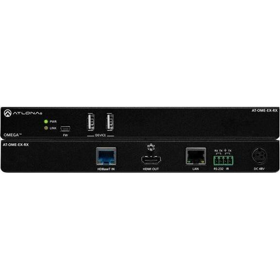 Atlona 4K/60 UHD HDMI/USB 2.0 HDBT RX, PoE/IR/RS232/LAN (0.15 m, HDMI), Video Kabel