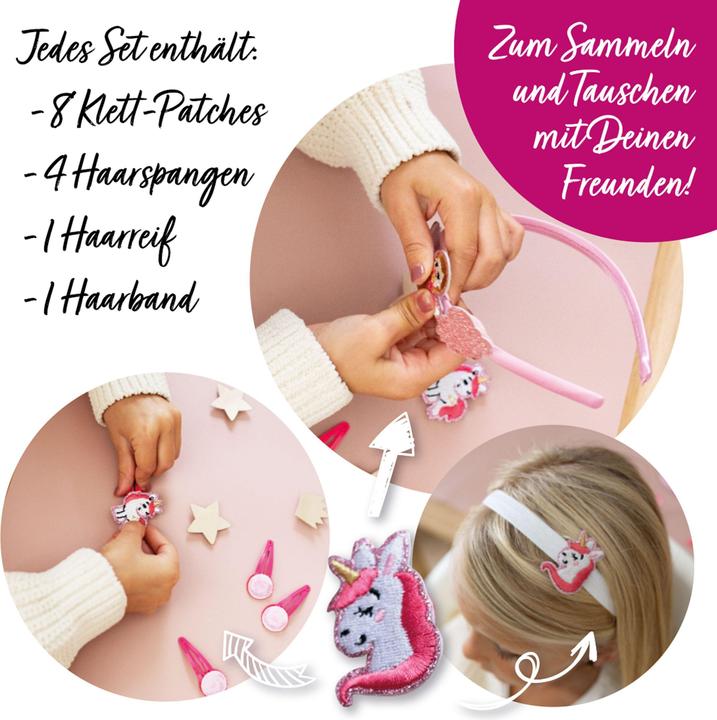 Produktbild Papierdrachen Haarschmuck Set – Haarreif mit Patches – Prinzessin