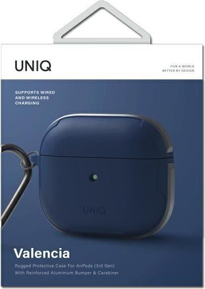 Image du produit Uniq Étui Valencia AirPods 3 bleu (Manchon pour casque d'écoute)