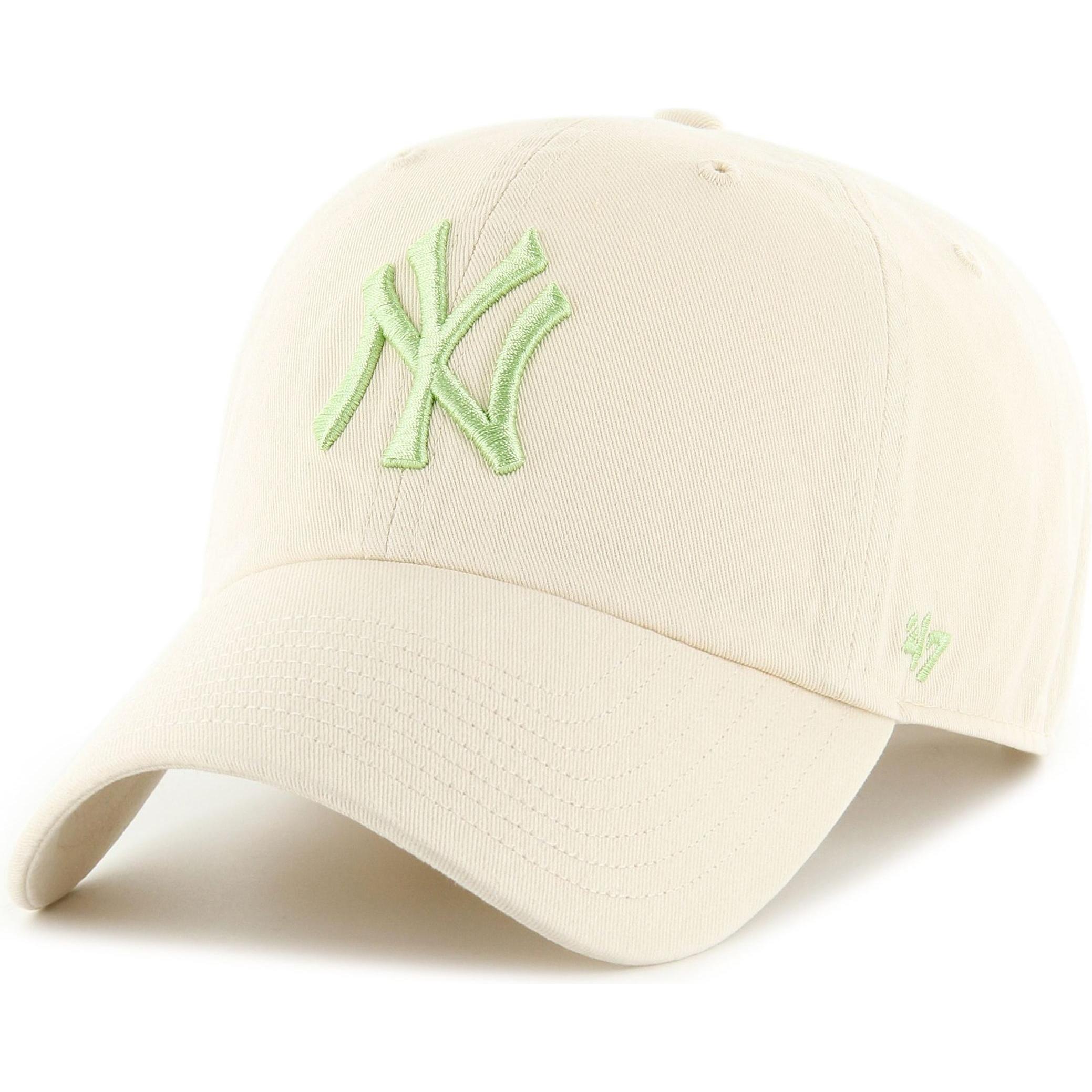 47 Brand, Herren, Cap, Strapback Cap - CLEAN UP New York Yankees natural, Beige