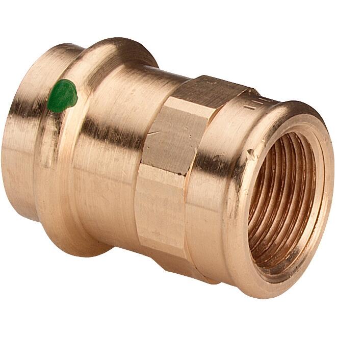 Viega, Rohrverbindungstechnik, Temporary connector 22 mm x 1 "bronze (298 128) (Rohrverschraubung)