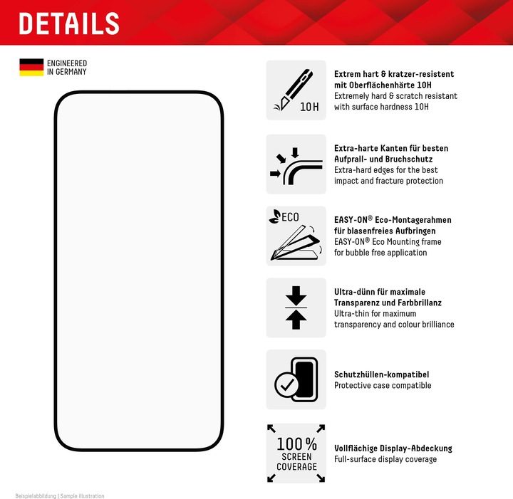 Immagine prodotto Displex Set Premium 4 in 1 (vetro blindato Full Cover, custodia protettiva, caricabatterie, cavo di (1 Pezzo/i, Apple iPhone 15 Pro Max)