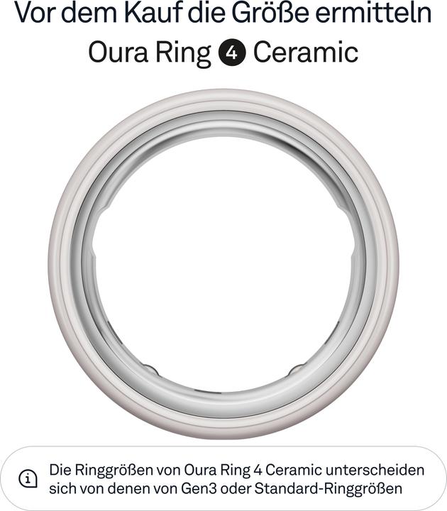 Image du produit Oura Ring 4 Ceramic (4, Cloud)