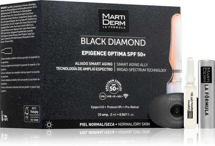 Actual product image Martiderm EPIGENCE OPTIMA SPF 50 30 amp x 2ml (each) (Suntan cream, SPF 50+)