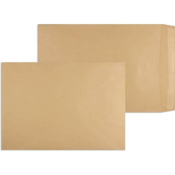 Blanke, Versandtasche + Luftpolstertasche, Versandtaschen 324x457mm (DIN C3) 115g/qm gummiert VE=125 Stück natron braun ...