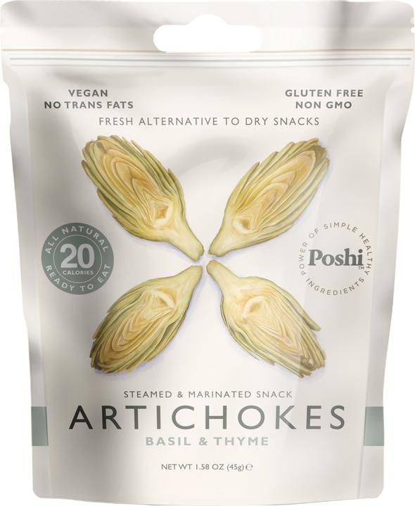 Actual product image Poshi Artichokes marinated - basil & thyme 45 g