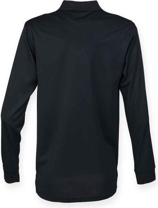 Actual product image Henbury Adults Unisex Long Sleeve Coolplus Piqu Polo Shirt (M)