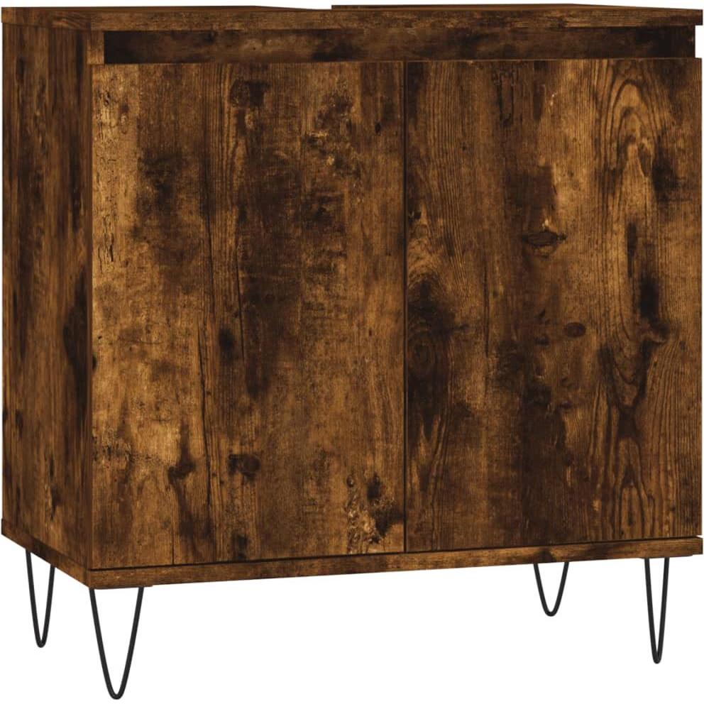 VidaXL, Badezimmerschrank, Badschrank Räuchereiche 58x33x60 cm Holzwerkstoff (58 x 33 x 60 cm)