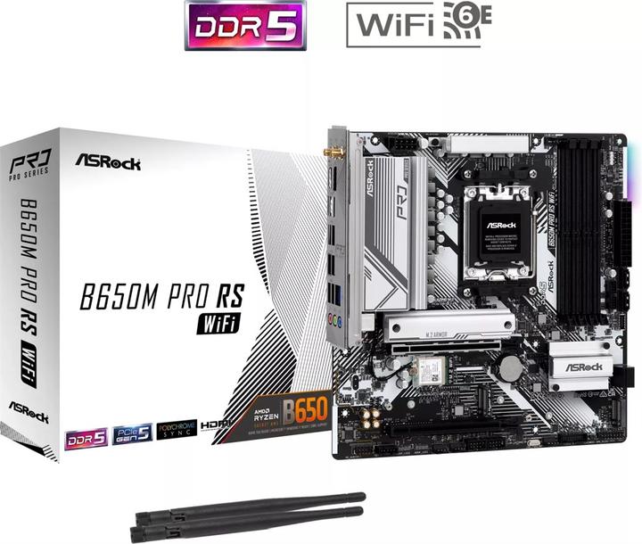 Produktbild AsRock B650M Pro RS WiFi (AM5, AMD B650, mATX)