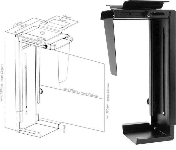 Produktbild Techly Befestigungskit (CPU-Halterung) (einstellbar)