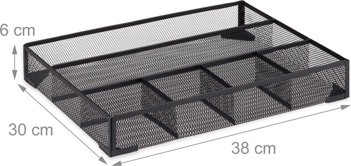 Actual product image Relaxdays 6 Compartment Desk Organizer