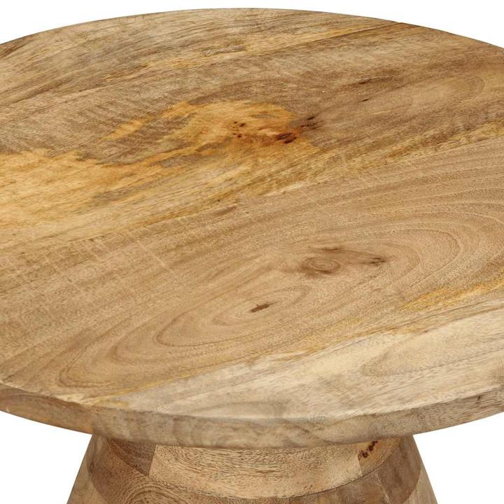 Actual product image vidaXL Side table Ø50x40 cm solid wood mango Storage table Sofa table (50 x 50 x 40 cm)