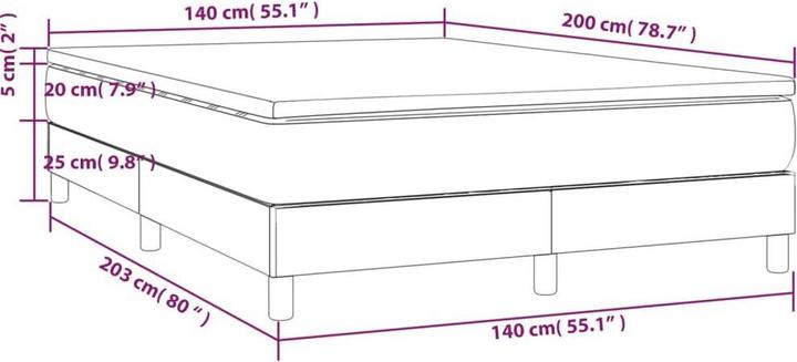 Immagine prodotto vidaXL Boxspringbett (140 x 200 cm)