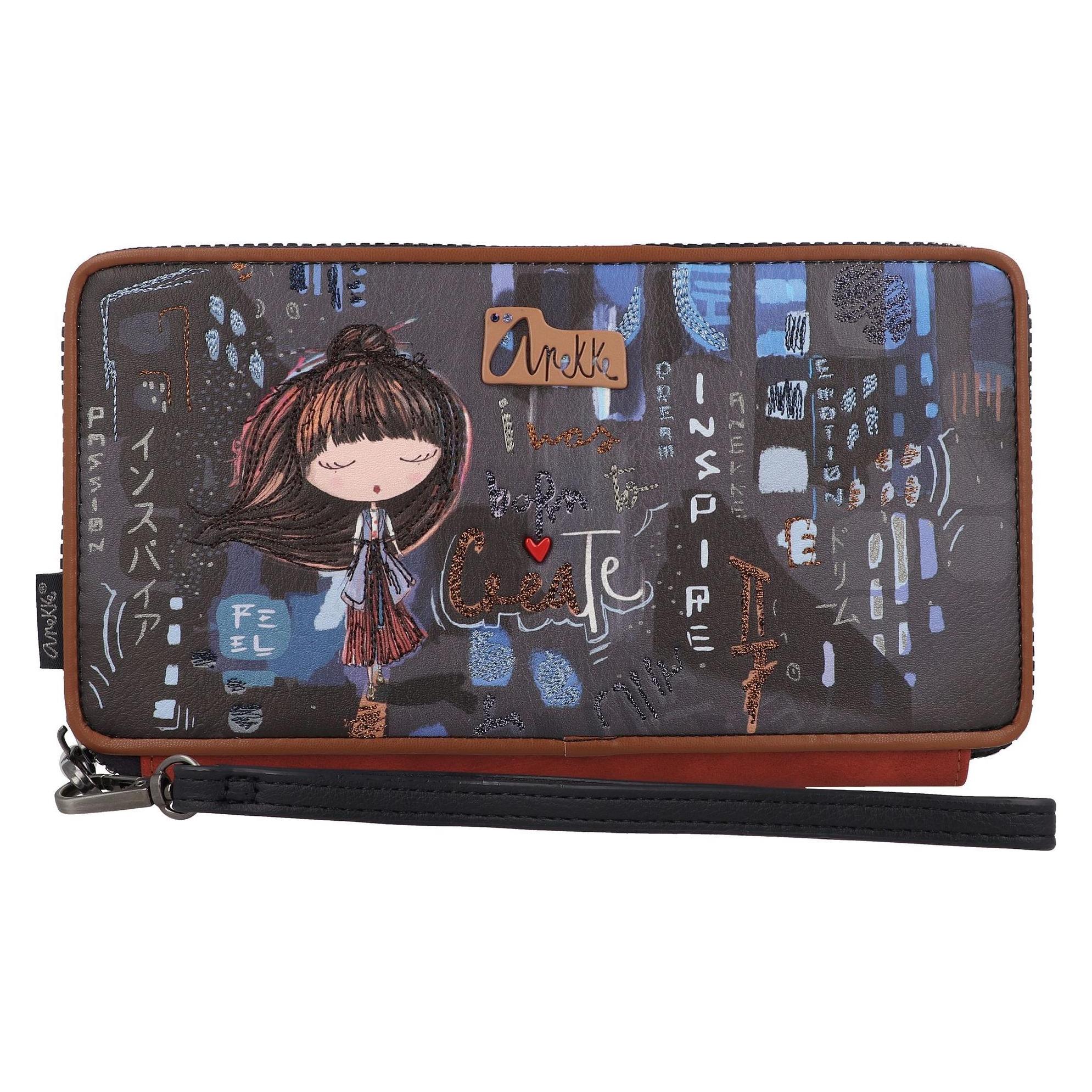 Anekke, Damen, Portemonnaie, Contemporary Geldbörse Rfid Schutz 23 Cm, Mehrfarbig