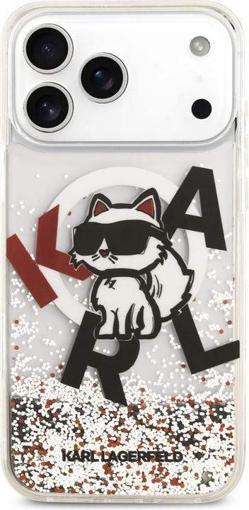 Productafbeelding Karl Lagerfeld - Liquid Glitter MagSafe - iPhone 17 Pro Max - Liquid Choupette Head (Apple iPhone 17 Pro Max)