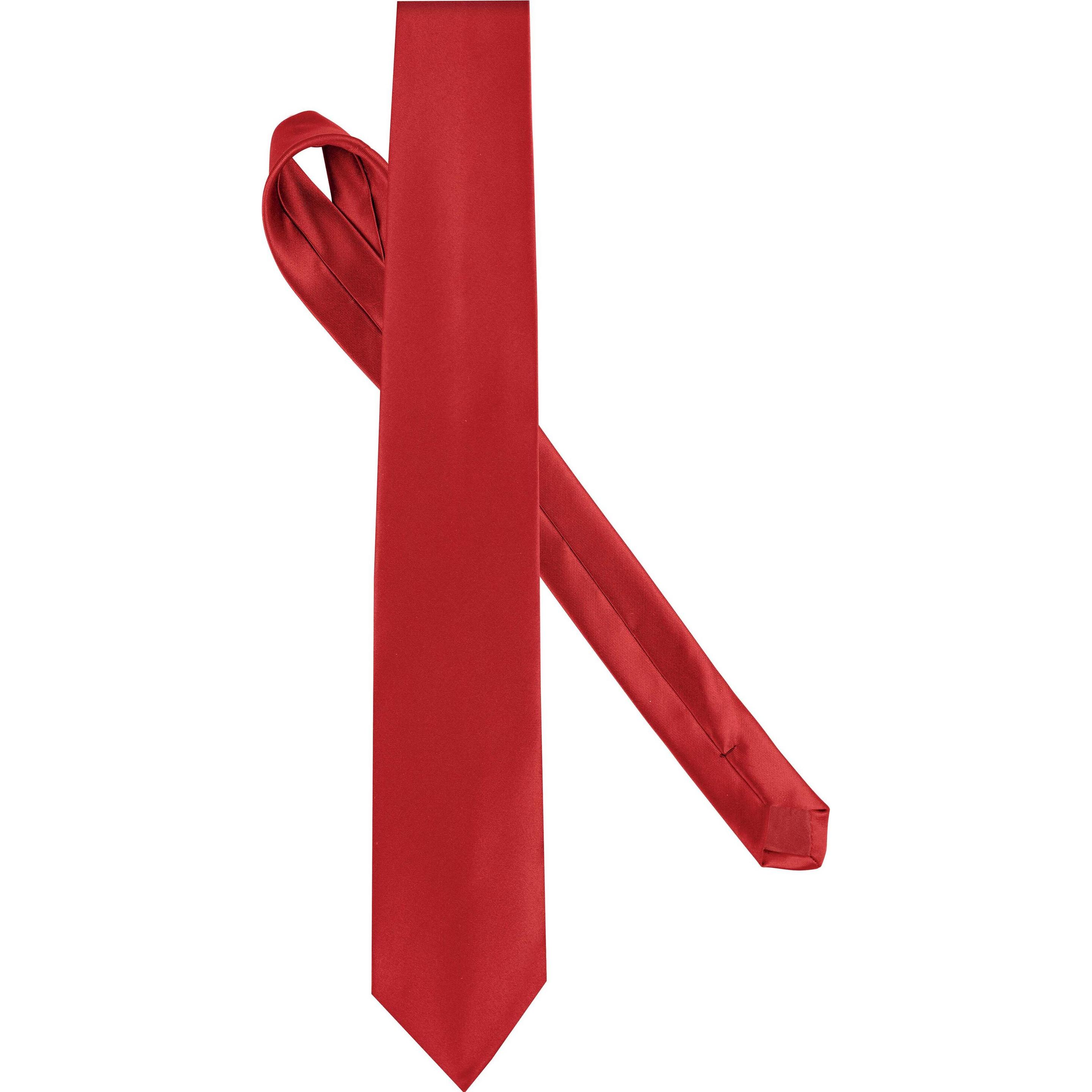 Kariban, Krawatte + Fliege, Satinée, Rot