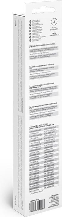 Produktbild Savio RC-11 Fernbedienung IR Wireless TV Drucktasten (Universal Fernbedienung, Infrarot)
