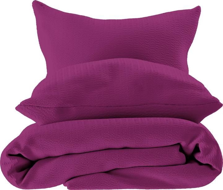 Produktbild Lotus Bettwaren Bettwäsche Satin Seersucker uni (Duvetbezug, 200 x 210 cm)