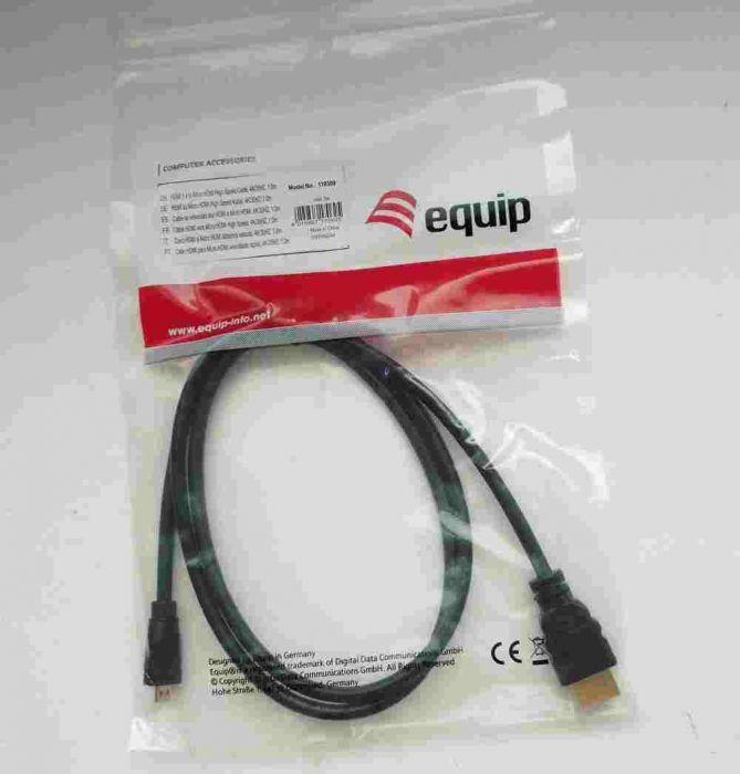 Produktbild equip micro HDMI (Typ D) — HDMI (Typ A) (2 m, HDMI, 1.4)