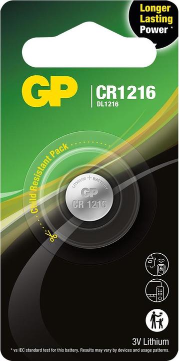 Image du produit GP Batteries Pile bouton CR1216 (1 pcs, CR121616, 25 mAh)