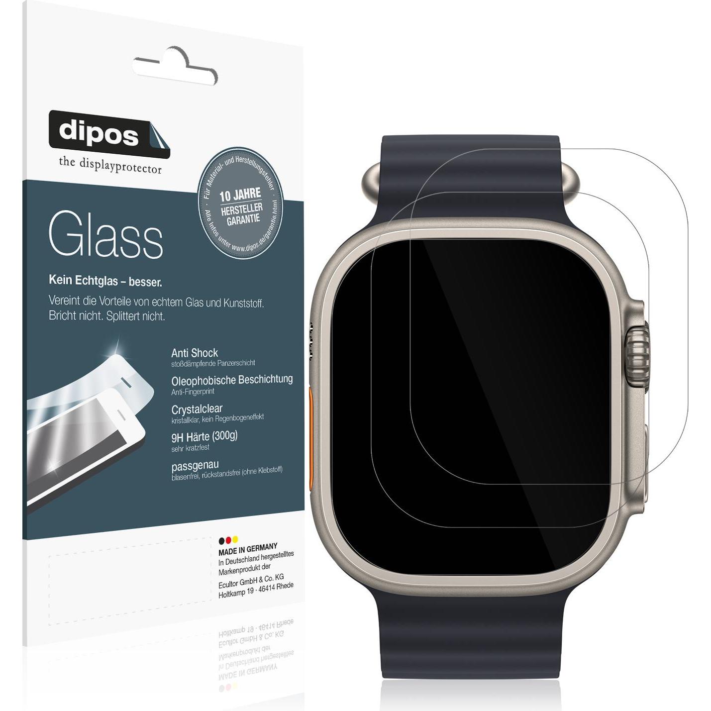 Dipos Displayschutz Anti-Shock, Smartwatch Schutzfolie, Transparent