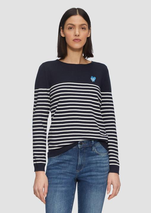 Produktbild s.Oliver Strickpullover Strickpullover mit Herz-Stickerei (40)