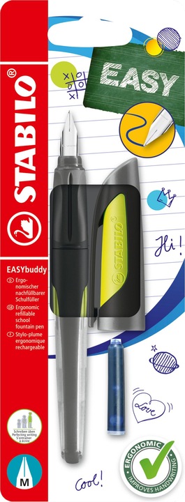 Produktbild STABILO EASYbuddy Schulfüller mit Standard-Feder (Schwarz, Grün, 1 x)
