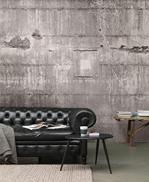 Actual product image Rasch Factory II concrete gray (372 x 300 cm)