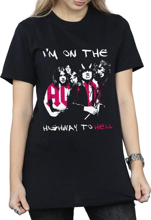Image du produit AC/DC Femme/Ladies I'm On The Highway To Hell - T-shirt boyfriend en coton (XXL)