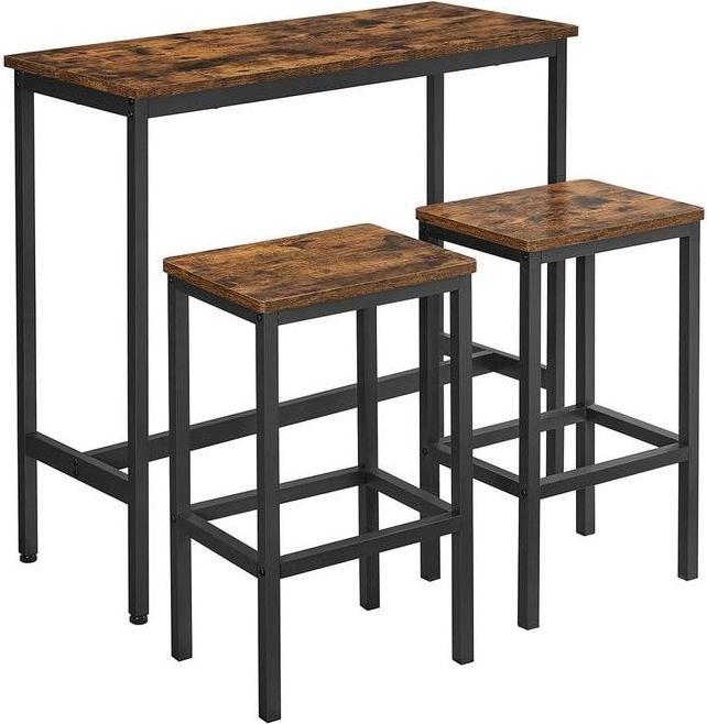 Image du produit Vasagle Bartisch 40/90 x 65 cm/100 cm, Braun/Schwarz, Tiefe (100 x 40 x 90 cm)