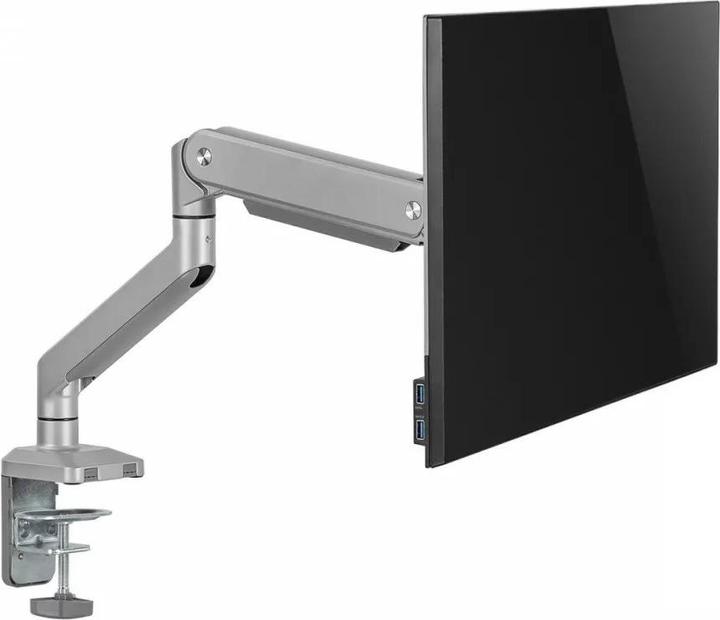 Produktbild Ergo Office Monitorhalter Aluminium mit Gasfeder, Doppelgriff, VESA 75x75 (Tisch, 32.01", 10 kg)