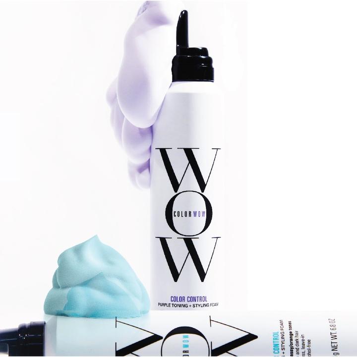 Image du produit Color Wow Color Control Purple Toning + Styling Foam (ond hair ) - Mousse coiffante teintée - 200ml (200 ml, Mousse coiffante)