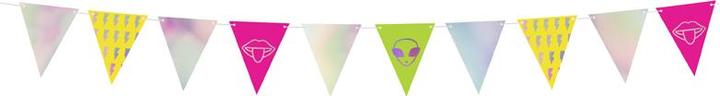Actual product image Partydeco Bunting Electric Holo, mix, 1.8m (1 pkt / 1 pc.) (1 pcs.)