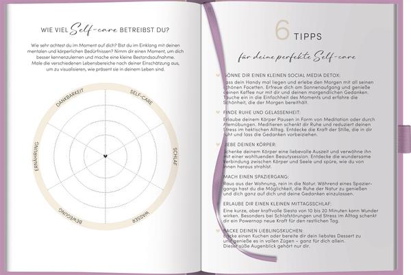 Actual product image Self-care-Tagebuch Flieder (A5)