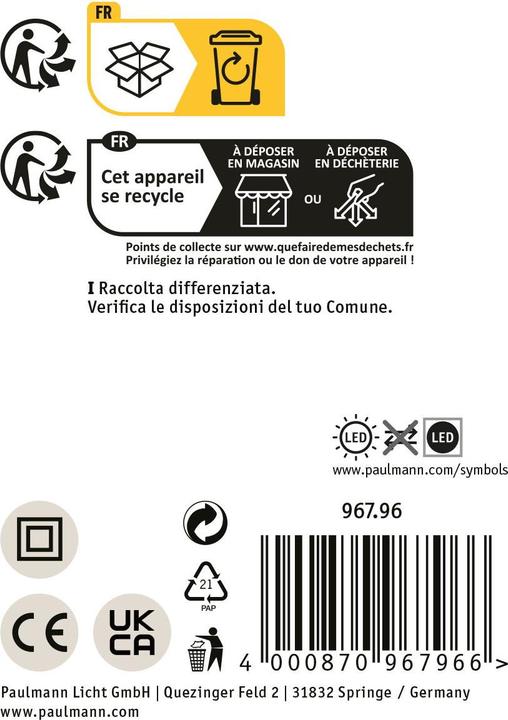 Image du produit Paulmann Spot sur rail à LED PAUL (1400 lm)