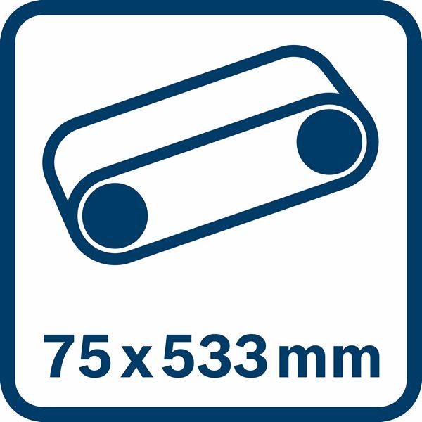 Image du produit Bosch Professional Ponceuse à bande GBS 75 AE, avec coffret, bande abrasive en tissu, sac à poussière, plaque en (Ponceuse à bande, 750 W)