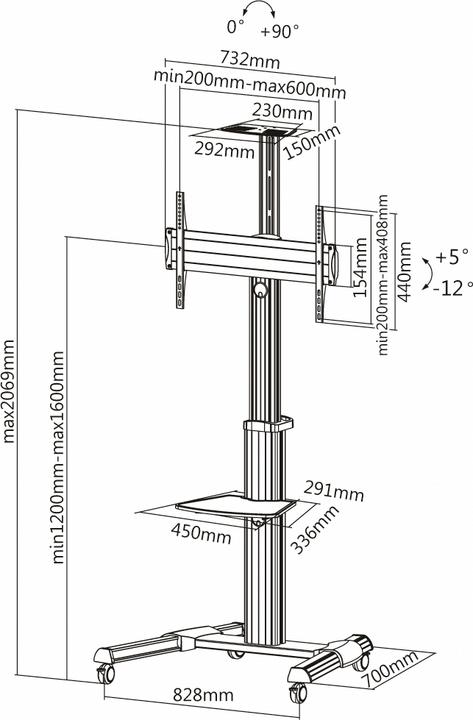 Produktbild Reflecta TV Stand 70VC-Shelf (70", 50 kg)
