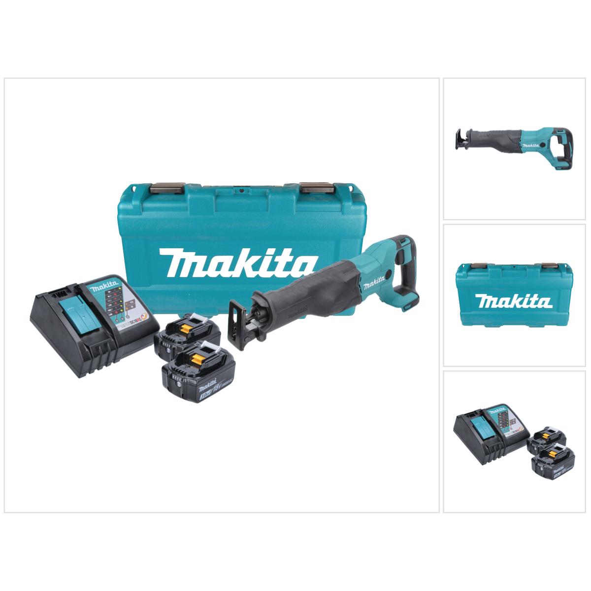 Makita, Säbelsäge, DJR 186 RFK Akku Reciprosäge Säbelsäge 18 V + 2x Akku 3,0 Ah + Ladegerät + Koffer
