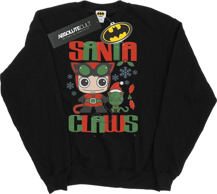 Image du produit Mens Chibi Catwoman Santa Claws Cotton Sweatshirt (L)