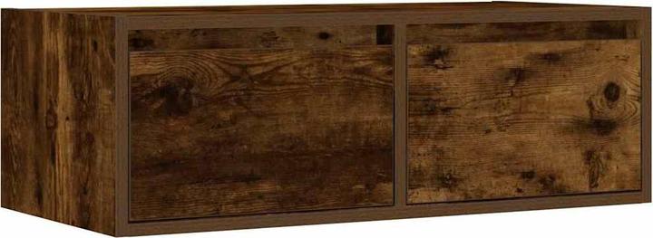 Actual product image VidaXL TV cabinet with LED lights smoked oak 75x35.5x25 cm HiFi cabinet