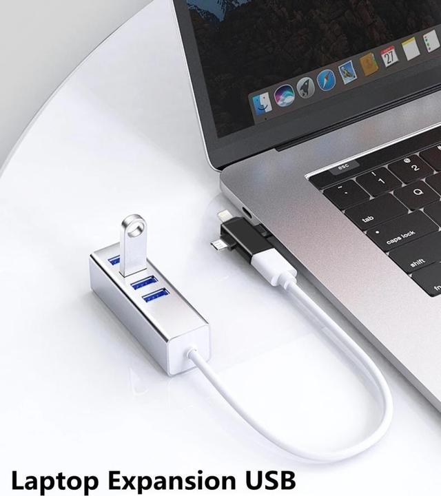 Produktbild PowerGuard 3-in-1 USB-C MicroUSB Lightning OTG Adapter (USB 3.0)