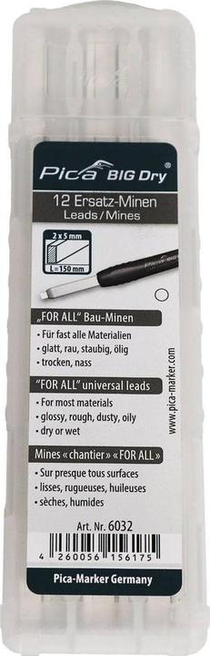 Produktbild Pica Ersatzminen BIG-Dry Weiss (12 Stück, Weiss, 5 mm)
