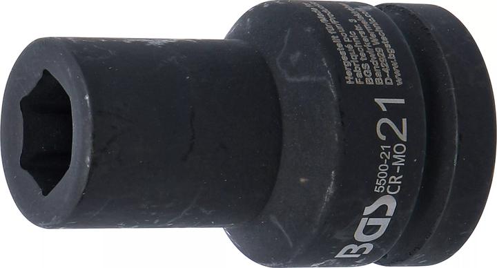Produktbild BGS Kraft-Steckschlüssel-Einsatz Sechskant, tief Antrieb Innenvierkant 25 mm (1") SW 21 mm (21 mm)