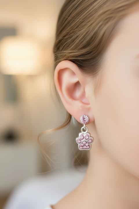 Immagine prodotto Maxte Kinder Silber mit Baumelnder Pfote und Kristall (Argento sterling)