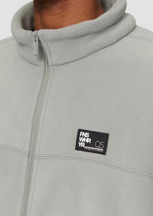 Produktbild S.Oliver Sweatshirt Jacke Fleecejacke mit Stehkragen (S)