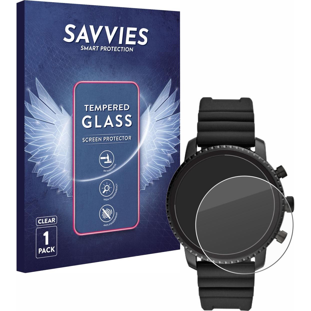 Thumbnail - Savvies Panzerglas Hartglas Displayschutz, Smartwatch Schutzfolie, Transparent
